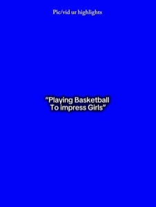 Playing basketball 