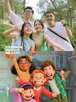 foto kartun berempat
