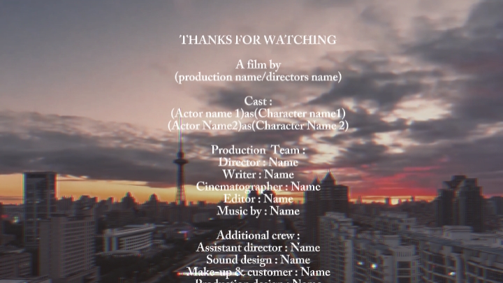 outro kredi filmi 