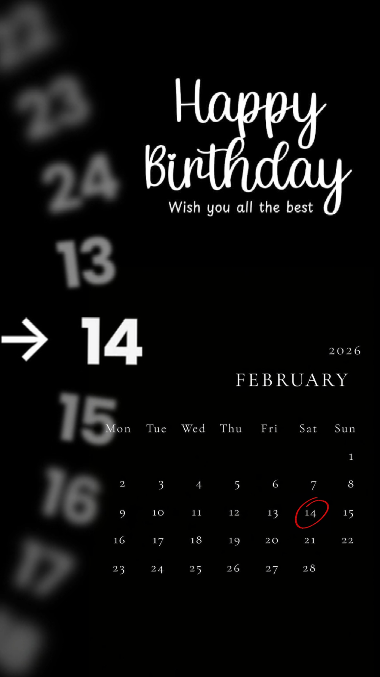 FELIZ CUMPLEAÑOS 14 DE FEBRERO 