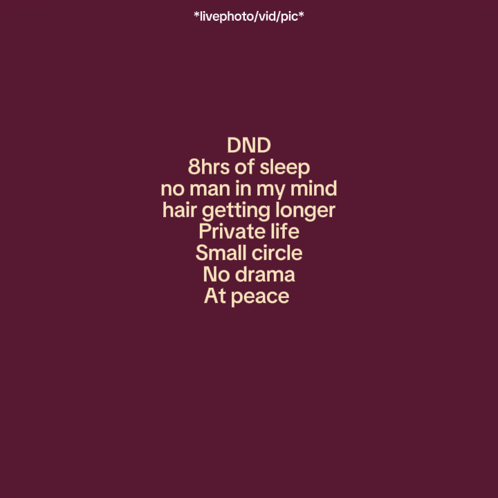 DND 8hrs of sleep no