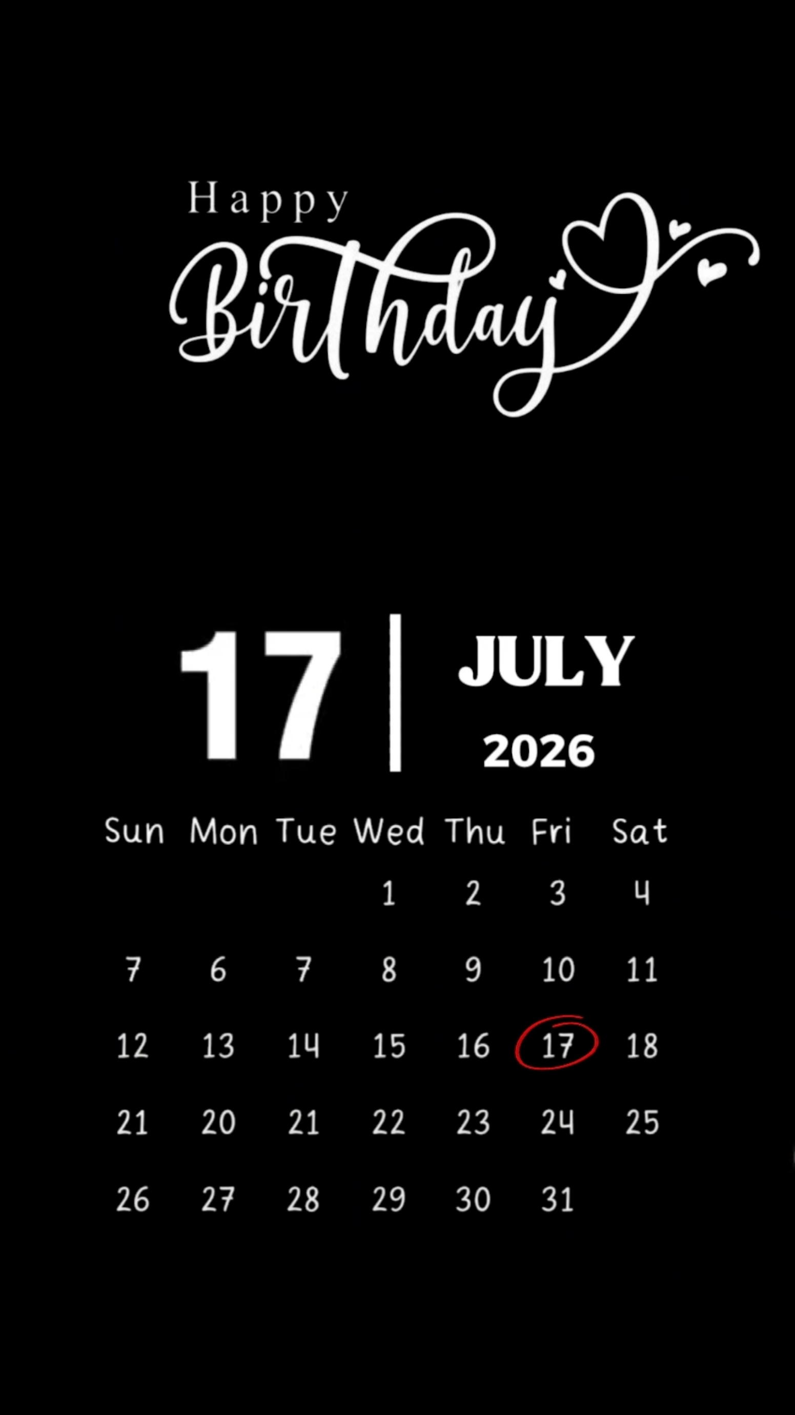 ANNIVERSAIRE 17 JUILLET 