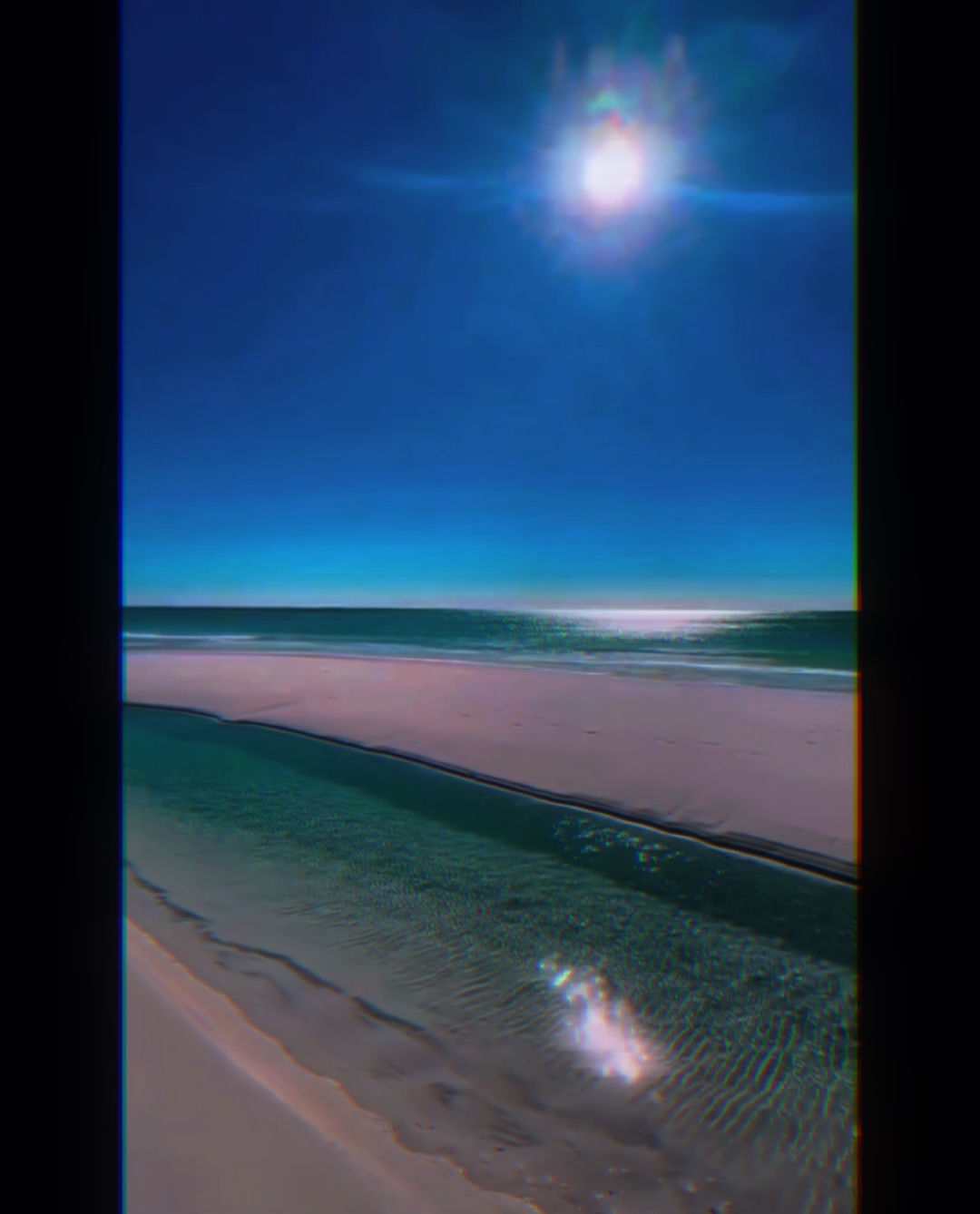 Eau bleue.