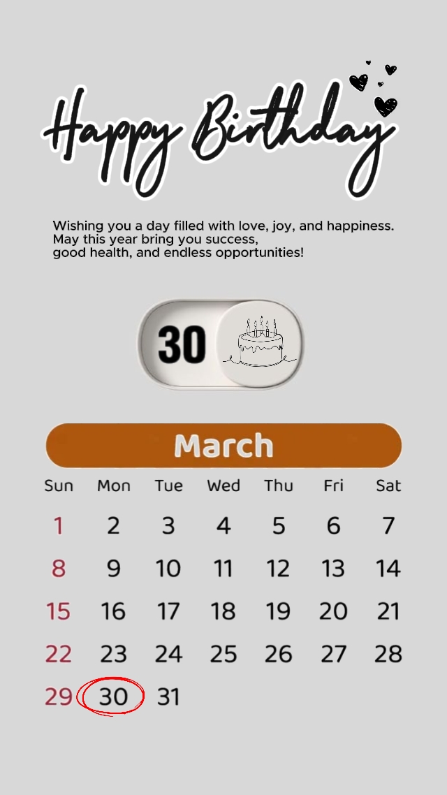 Ulang tahun 30 Maret