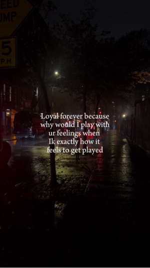 Für immer loyal. 