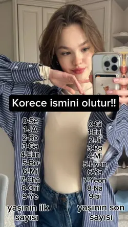 adını oluştur korece