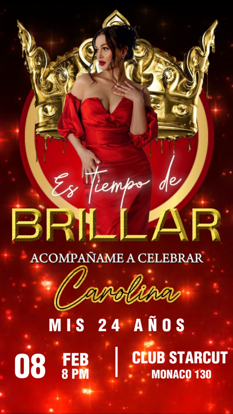 INVITACION Gold red
