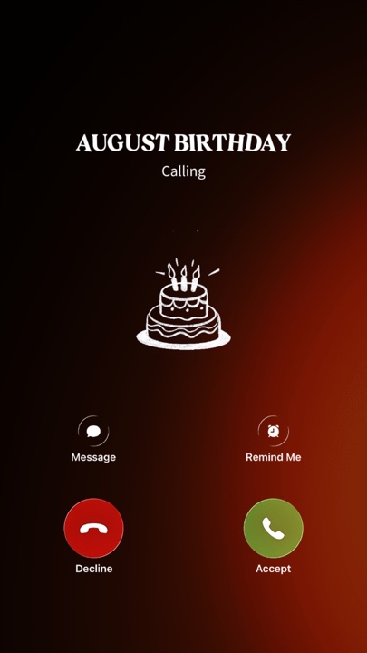 AUGUST BIRTHDAY 2026