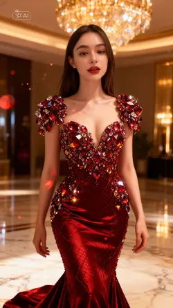 Red diamond dress 
