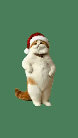 Christmas cat dance