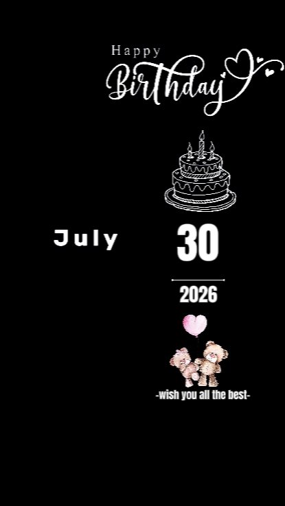 Geburtstag 30. Juli