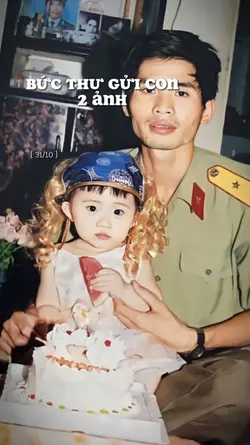 2 ảnh cha con 