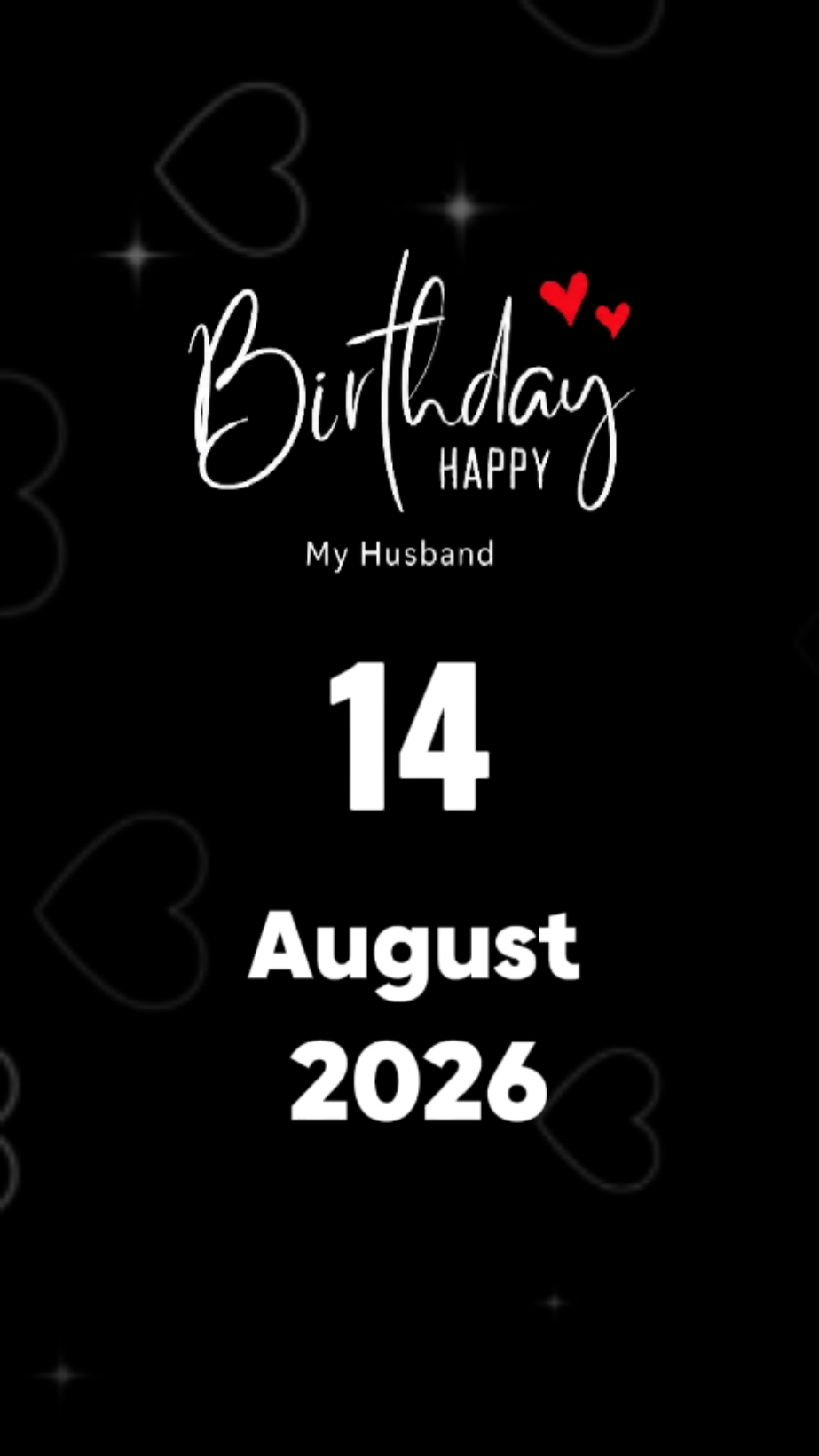 HBD HUSBAND 14 AUGUS