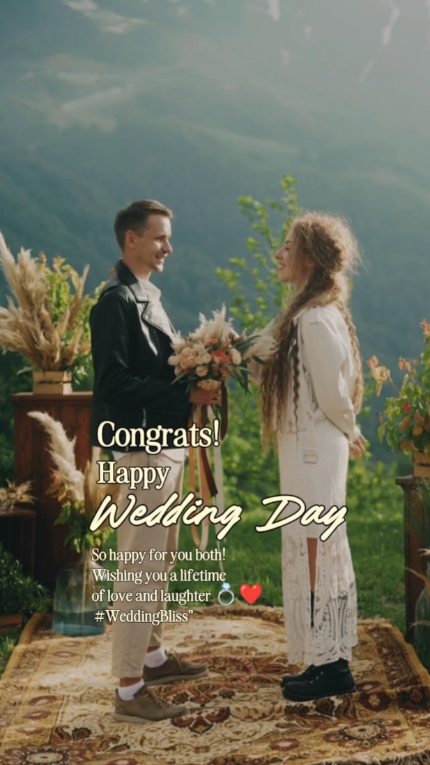 Feliz dia do casamento