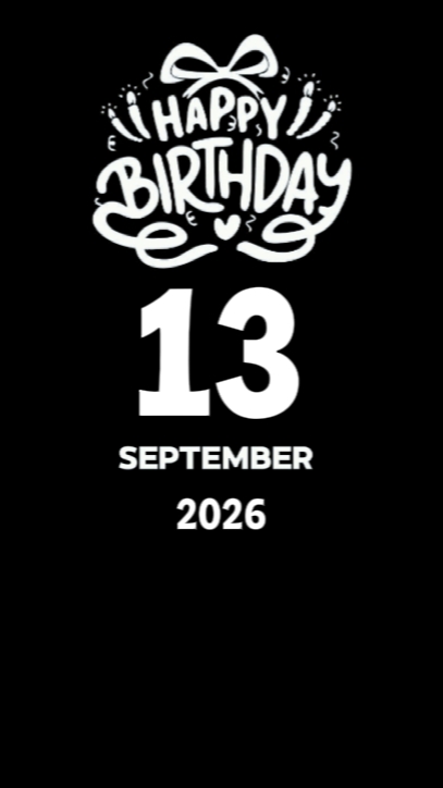 HBD 13 SEPTEMBER 