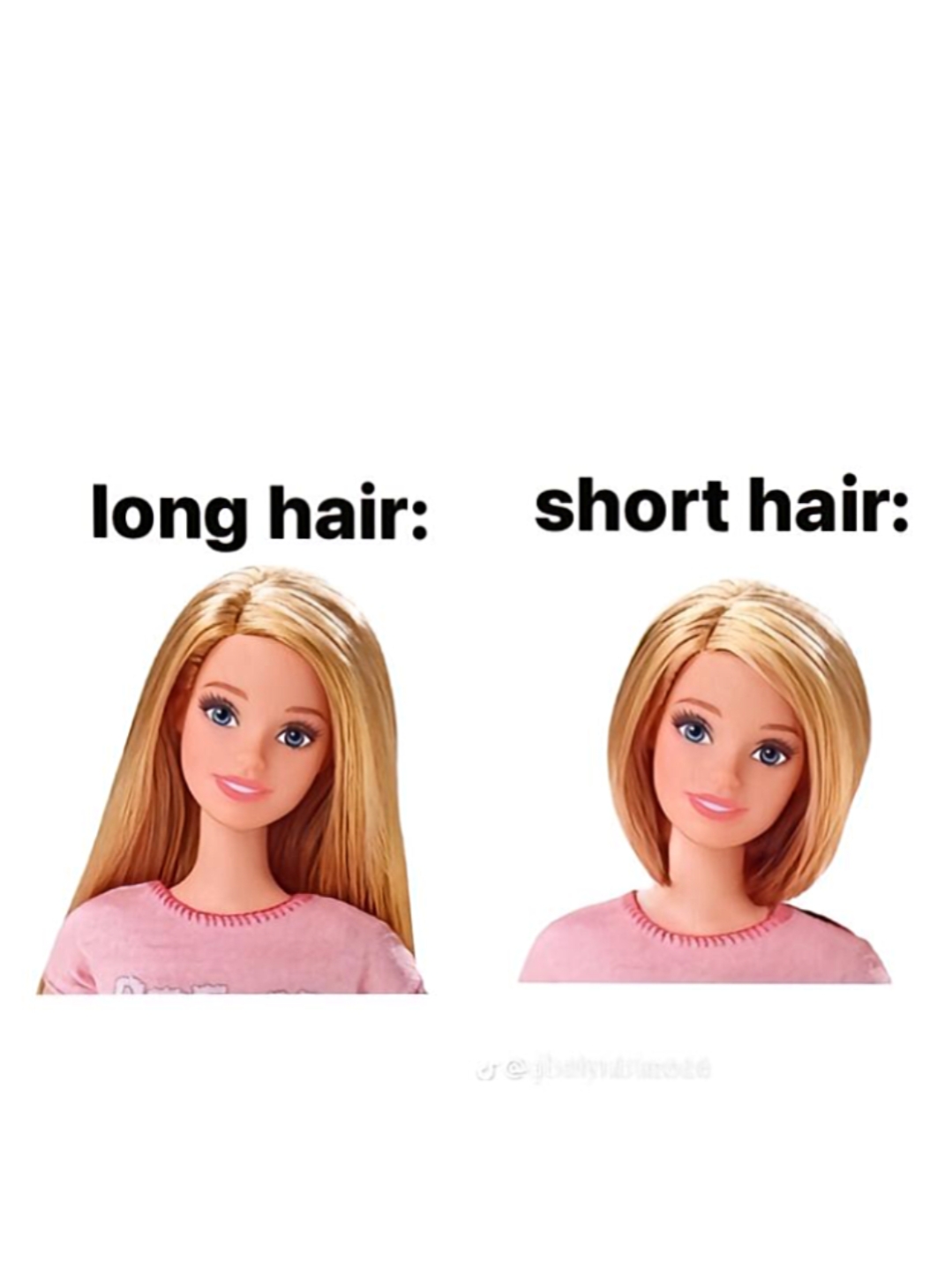 Cabello largo y corto