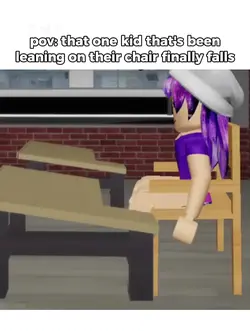 leaning on the chair