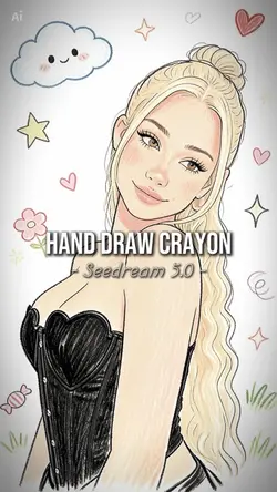 Hand draw crayon
