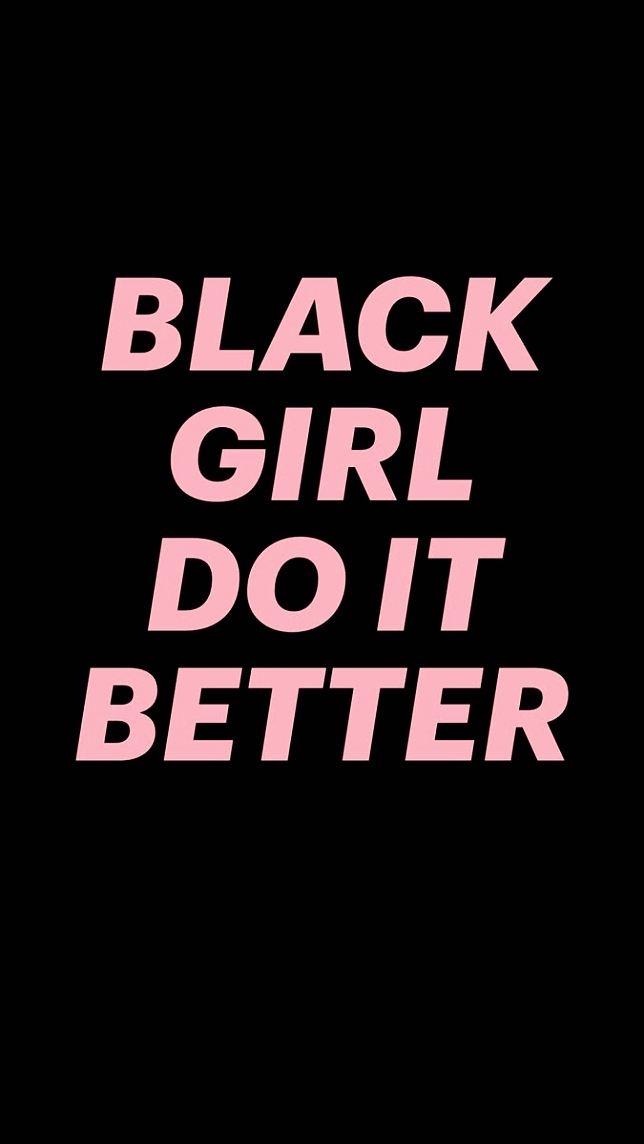 Chica negra, así que