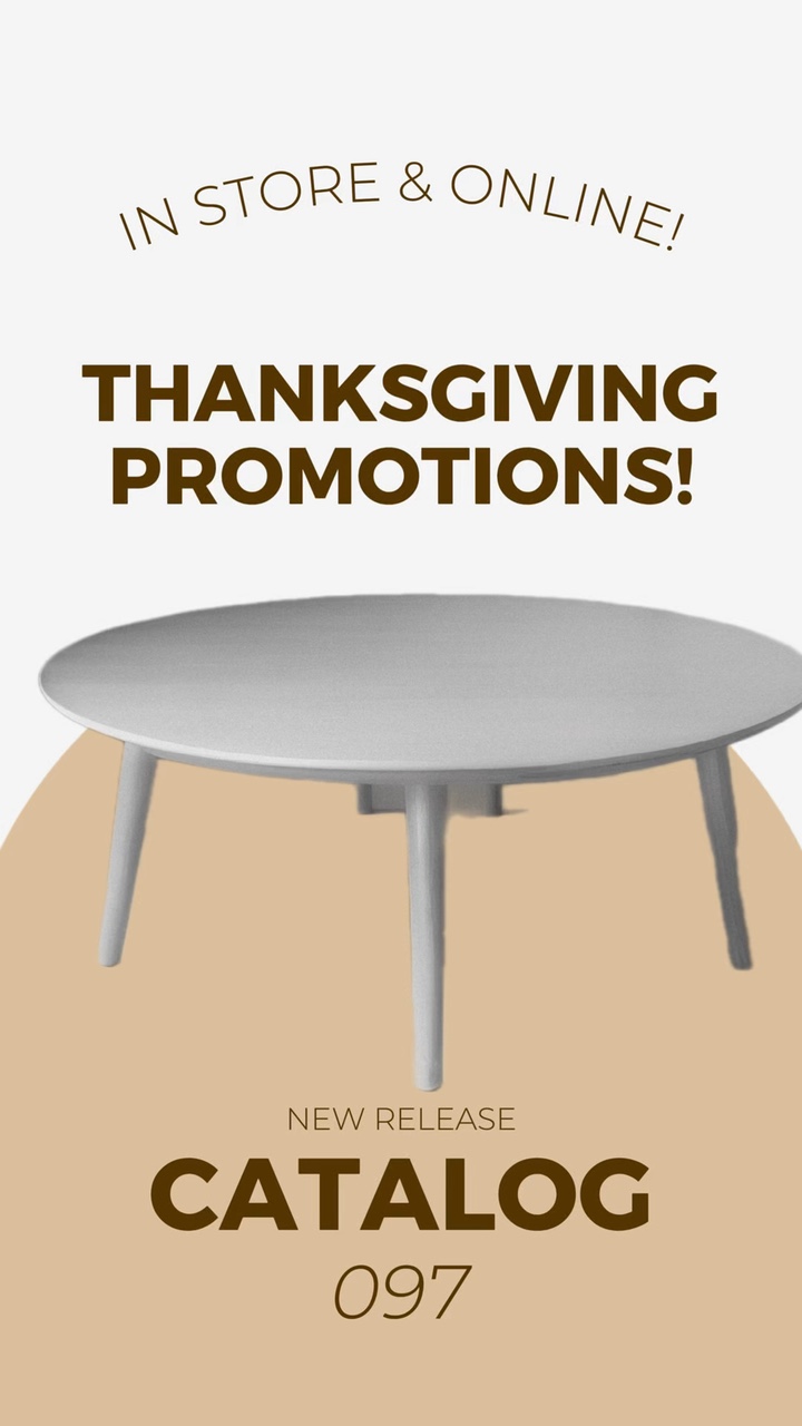 Promo de table de meubles minimalistes du jour de Thanksgiving