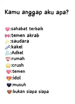 kamu anggap aku apa?
