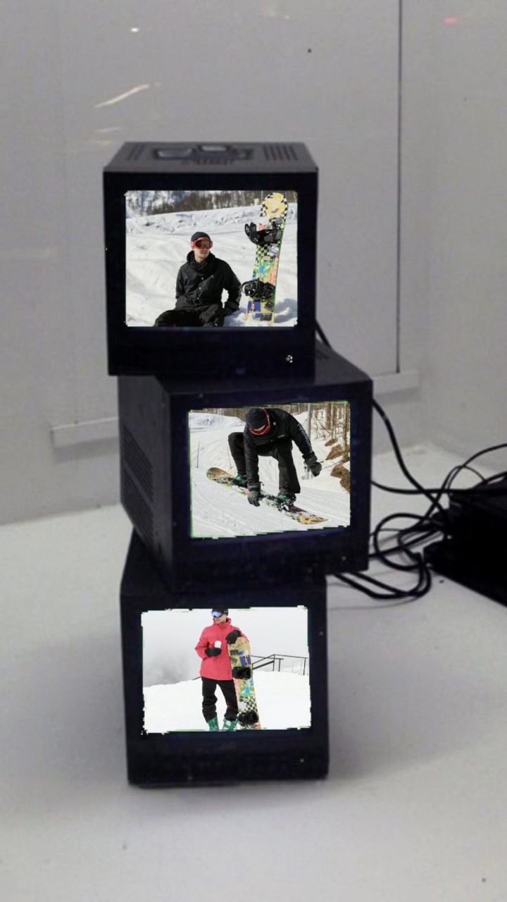 Exibição do produto de snowboard Estilo TikTok leve e fácil.