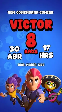 CONVITE BRAWL STARS