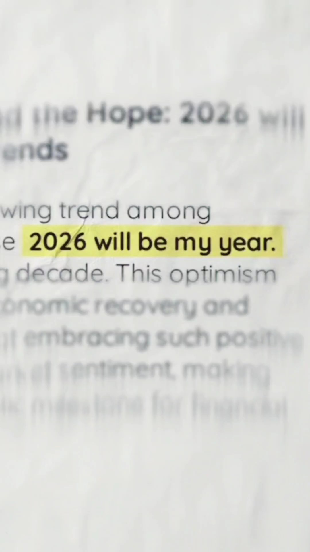 2026 wird mein Jahr sein