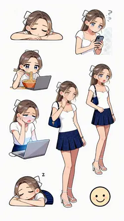 sticker chibi