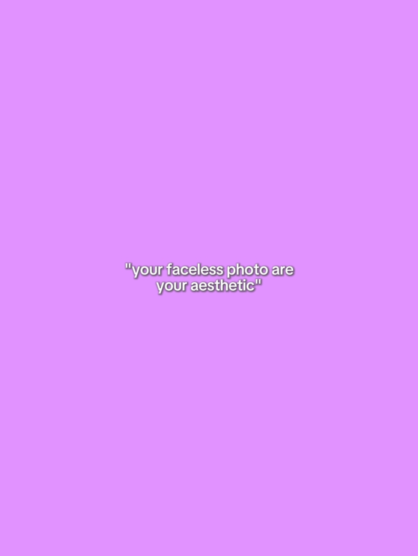 faceless photo