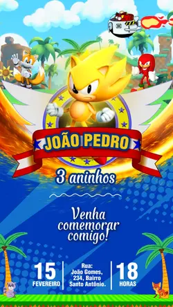 CONVITE SONIC SUPER