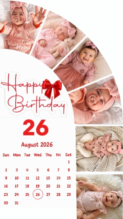 hbd bébé fille 26 août