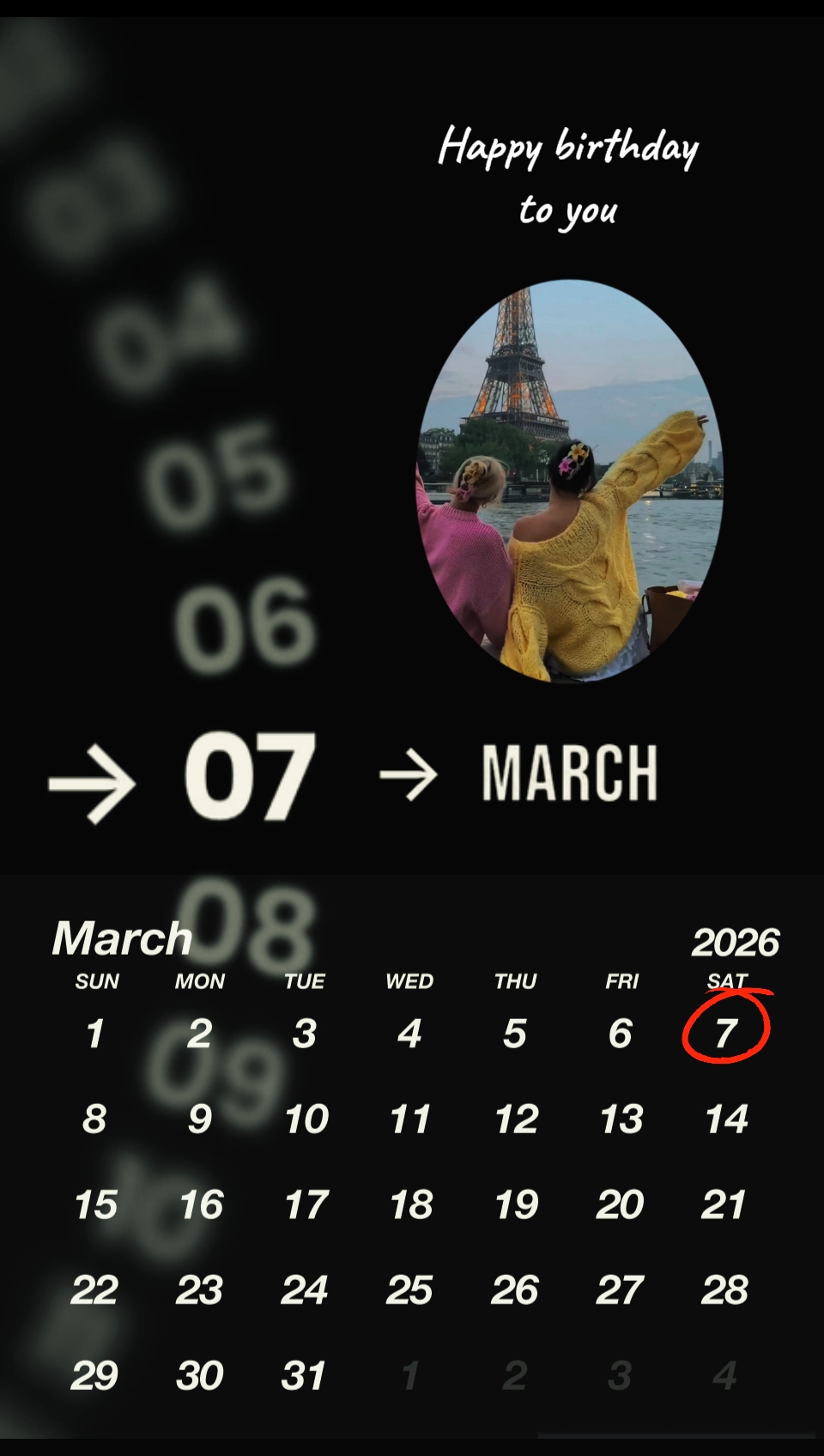 ULANG TAHUN 7 MARET