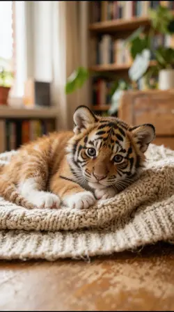 Cute Cat Cozy Moment