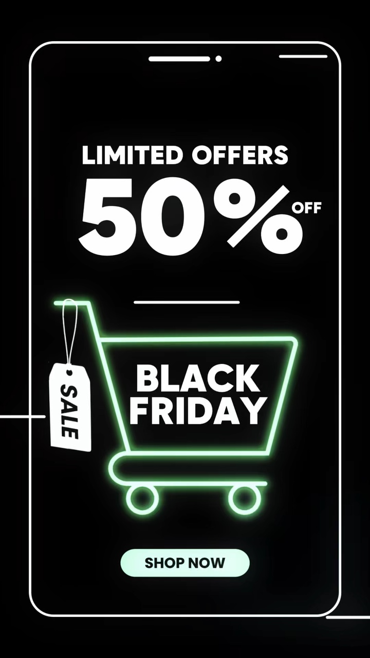Black Friday Activity Promotion Black color Dynamic Posters Cool Style Industry 