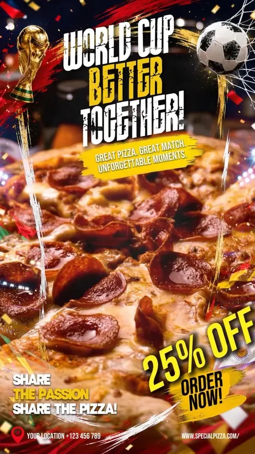Anuncio de comida de la Copa del Mundo