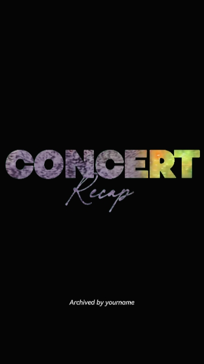 Récapitulatif du concert 
