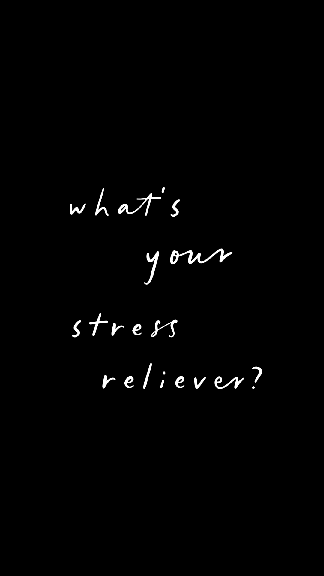 Stressabbau?