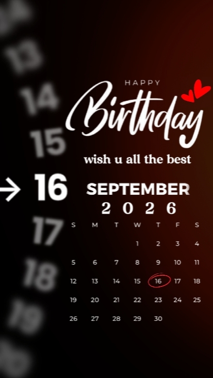 BIRTHDAY 16 SEPTEMBE