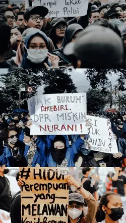 foto demo buruh