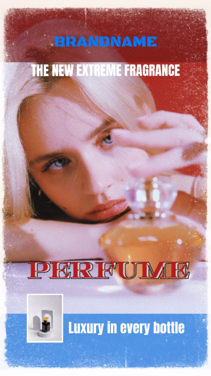Plantilla de publicidad de perfume en estilo Tiktok