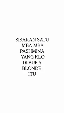 SISAKAN SATU MBA MBA