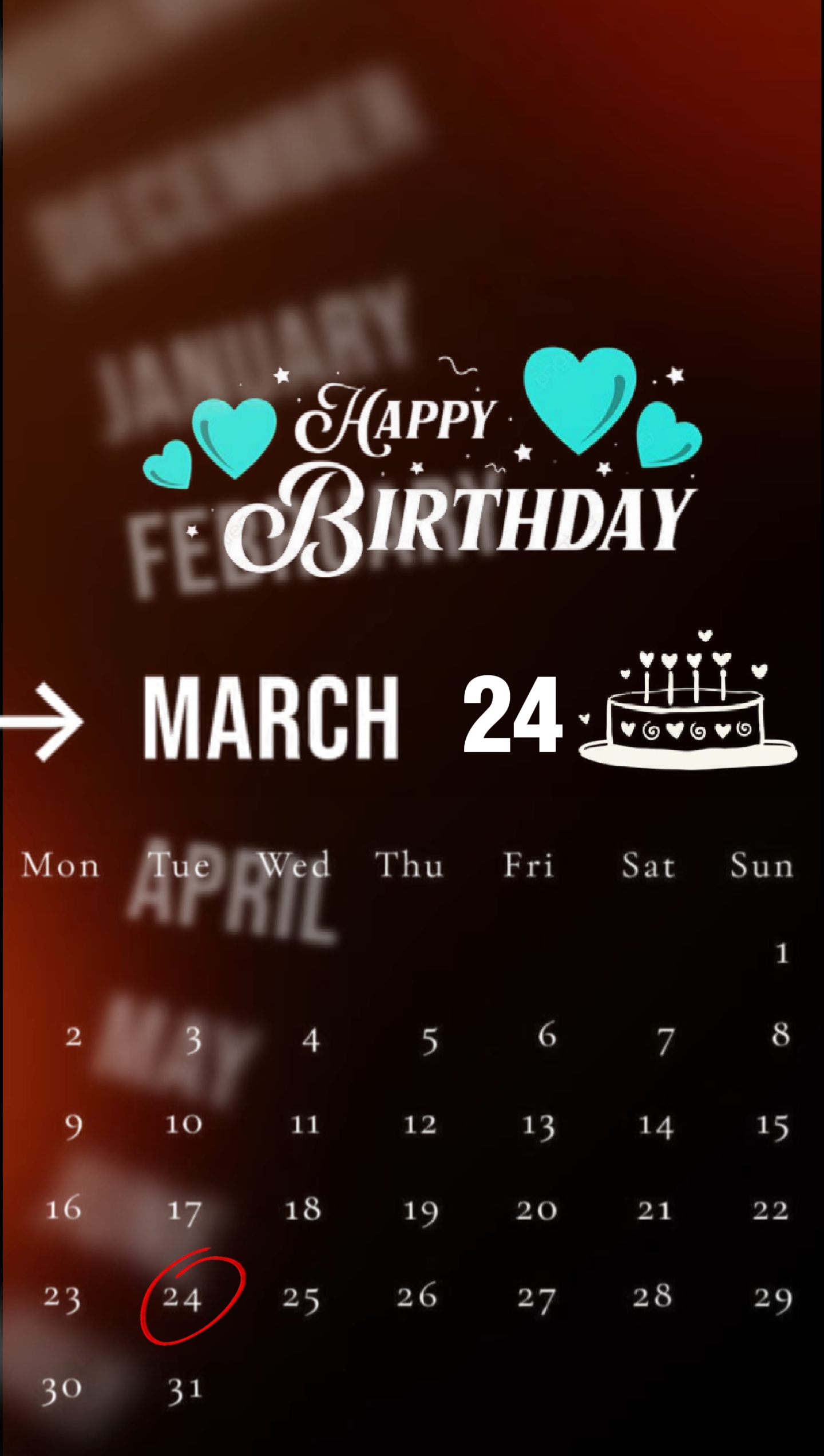 CUMPLEAÑOS 24 DE MARZO 