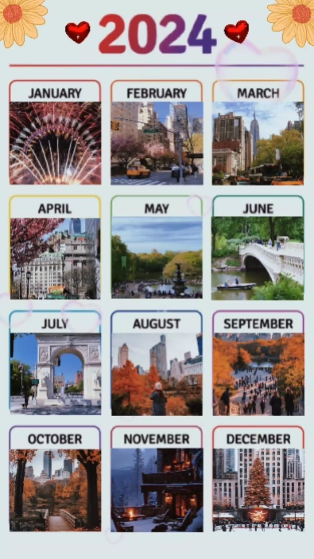 Resumen de 2024, Calendario