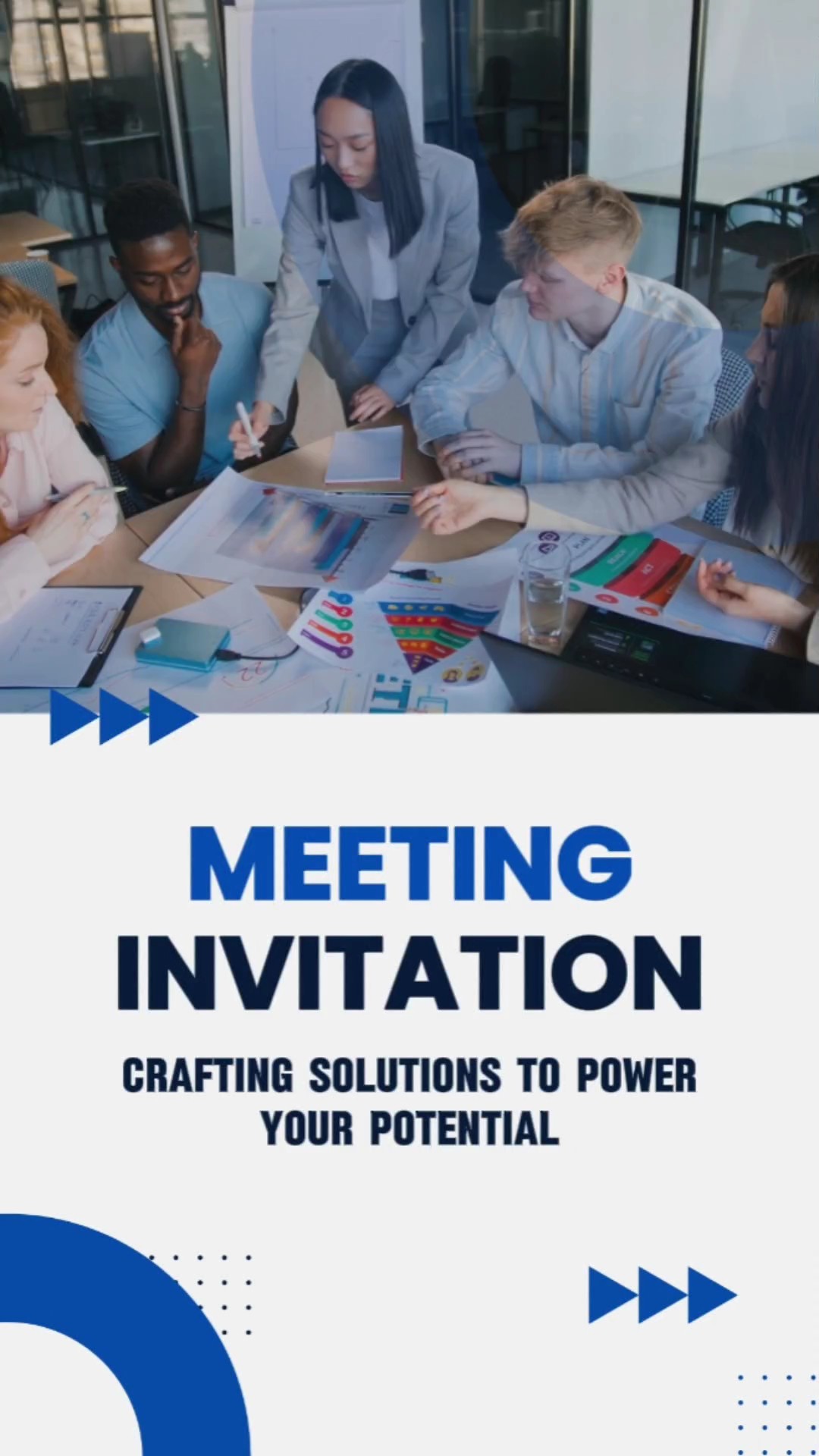 Blue Color Meeting invitation Business style Business Template