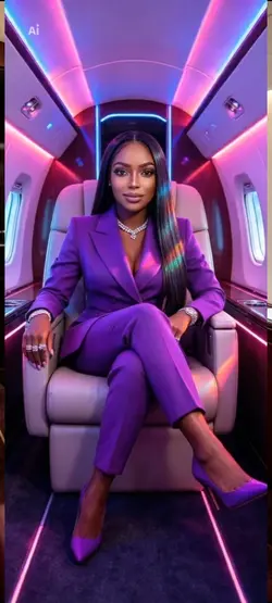 Purple Private Jet 