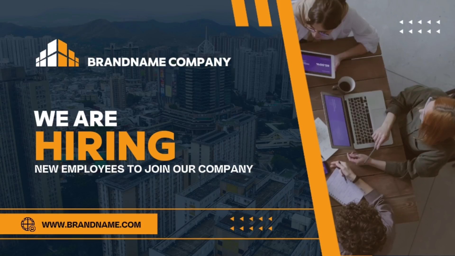 Estilo de negócios Modelo de recrutamento de funcionários Vídeo do YouTube