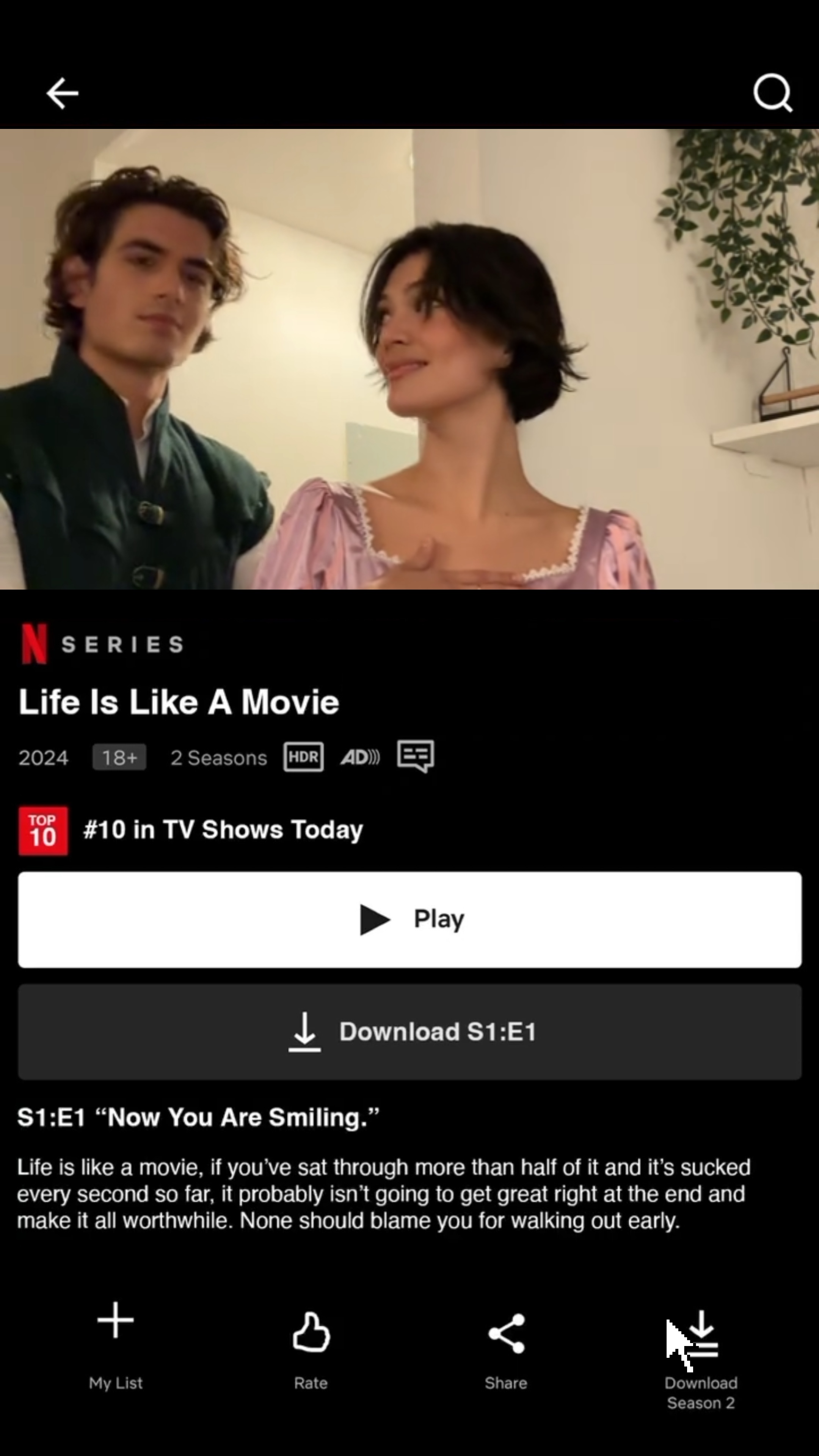 A vida é como um filme