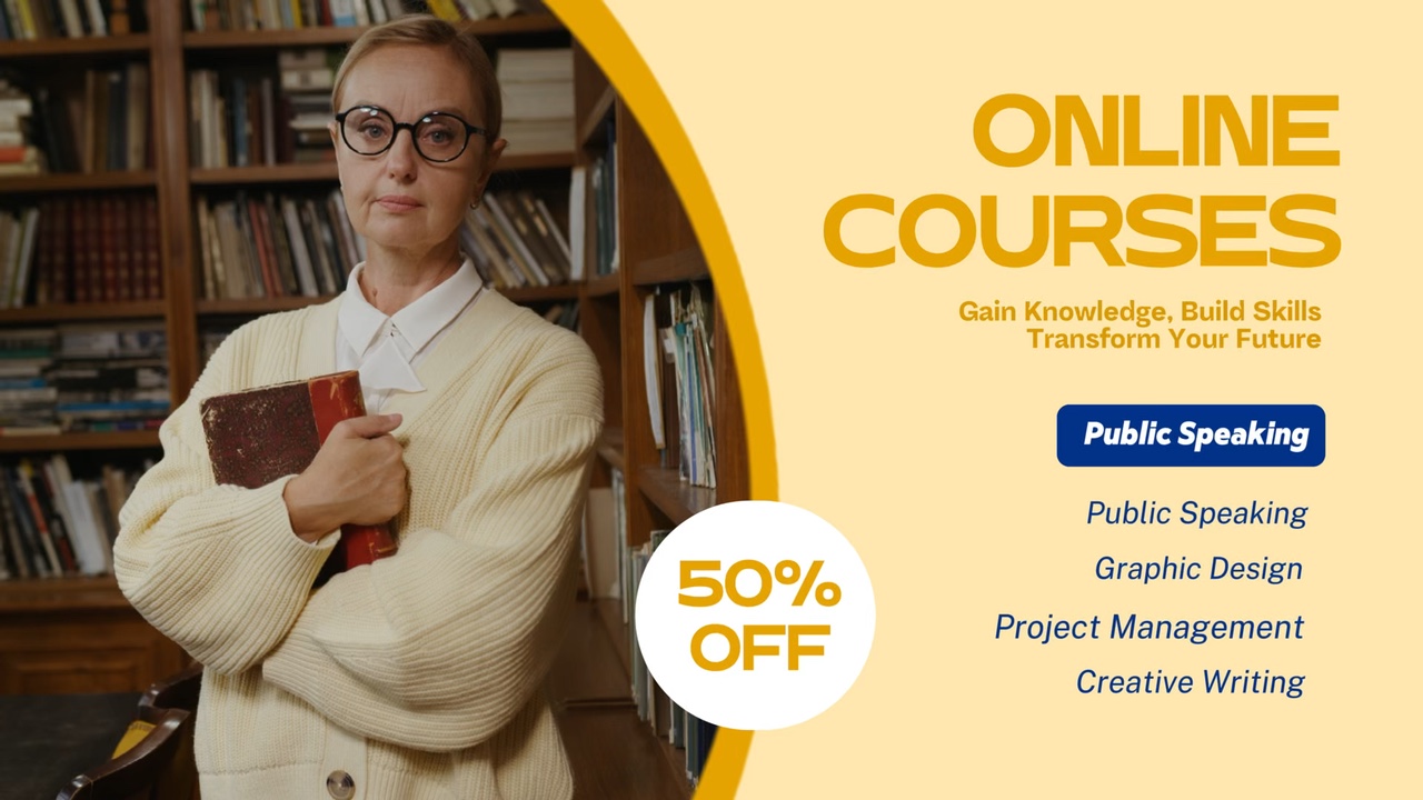 Plantilla De Negocios De Descuento De Curso En Línea