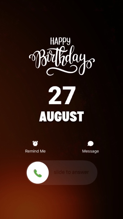 ANNIVERSAIRE LE 27 AOÛT